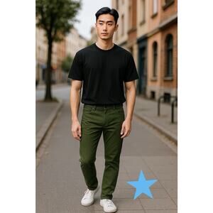 Jachs Men’s Green Mid Rise Traveler 5 Pockets Stretch Comfort Pants 38 X 29 NWT